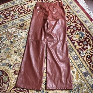 Helmut Lang Brown Leather Pants